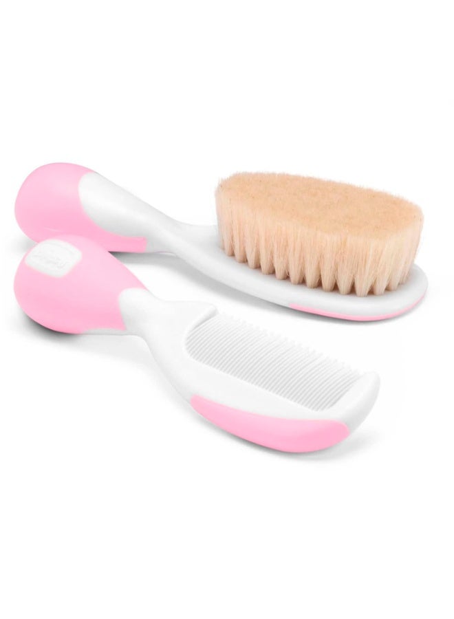 شيكو Chicco Brush and Comb- Pink, 2 Piece - Image 1